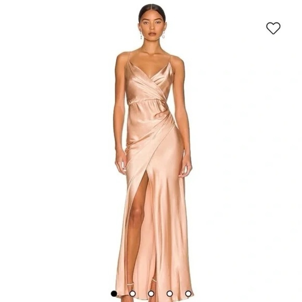 NWT Shona Joy La Lune Cross Draped Maxi Dress in Desert Rose